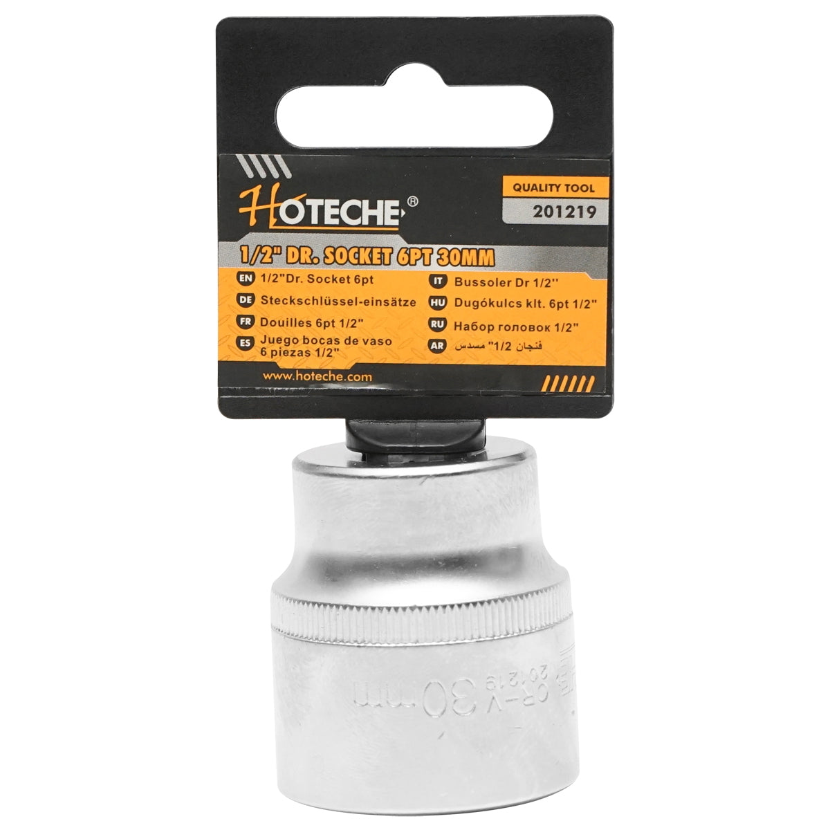 30mm socket key for ratchet with 1/2 inch grip Hoteche